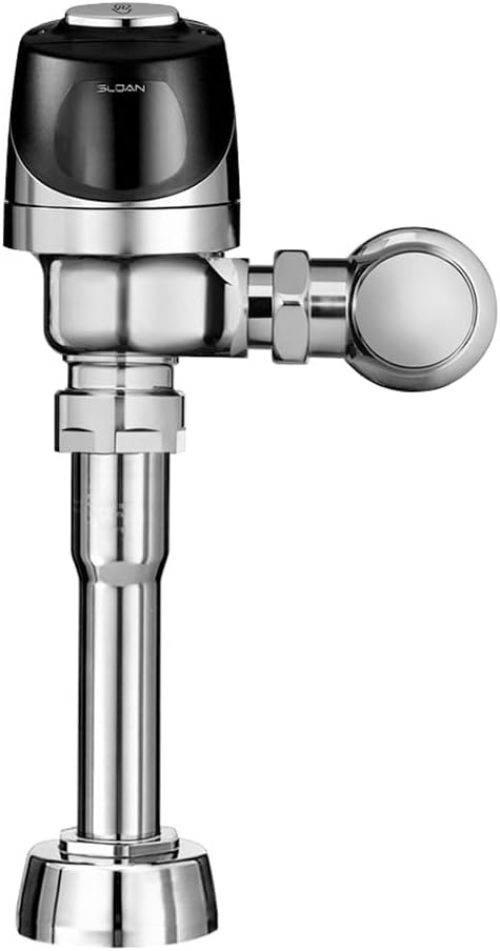 Sloan G2 Optima Plus 8180 Exposed Sensor Urinal Flushometer, 1.0 GPF Flush Valve – Single Flush, Fixture Connection Top Spud, Battery Powered Infrared Sensor, Polished Chrome Finish, 3250406