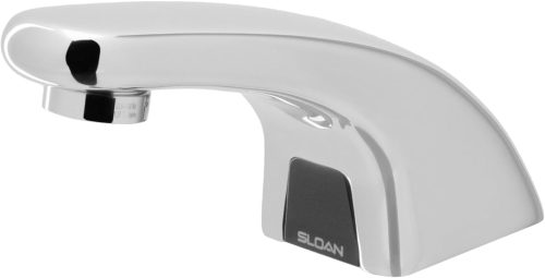 Sloan Optima EBF-615 Sensor Activated Touch-Free Faucet, Commercial Grade with Quick Connect Fittings – 0.5GPM Battery-Powered & Bluetooth Enabled Deck-Mounted Low Body, Polished Chrome, 3315114BT
