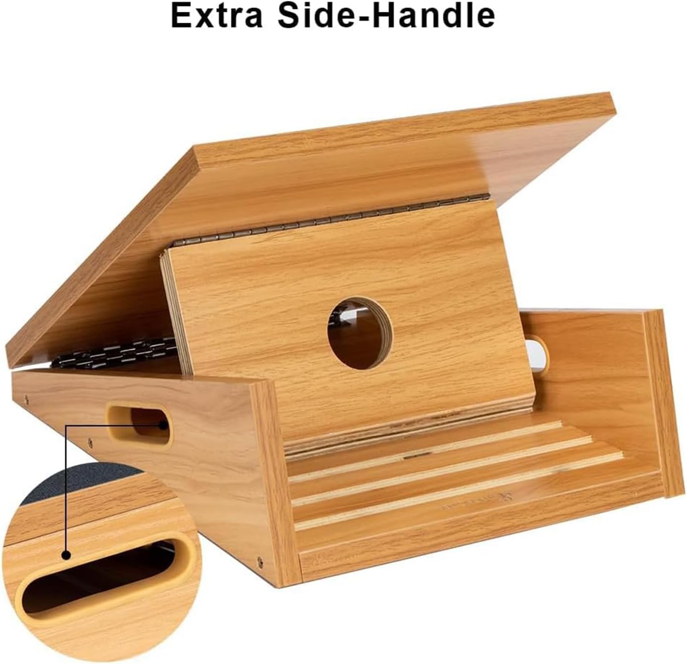 StrongTek Professional Wooden Slant Board, Adjustable Incline Board, and Calf Stretcher, Stretch Board - Extra Side-Handle Design for Portability, Full-Coverage - Image 6