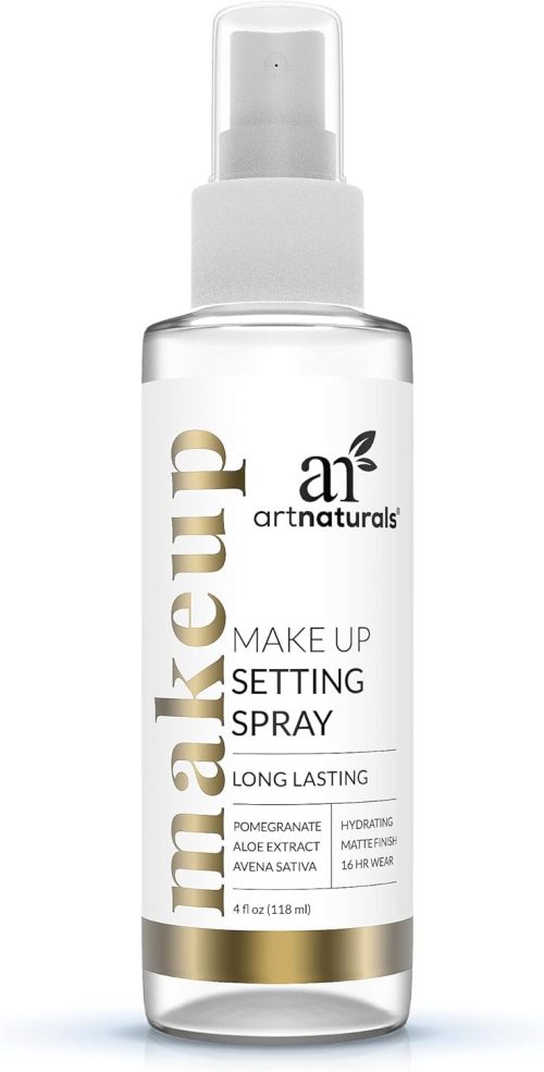 artnaturals Makeup Setting Spray – Long Lasting Face Oil Control – Matte Finish Mist – Organic, Made w/Aloe Vera – Hydrating & Anti Aging for Skin Care Routine (4 Fl Oz / 120ml)