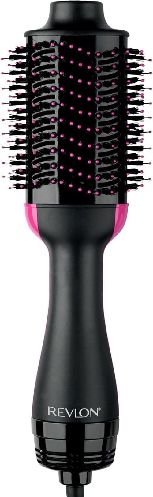 REVLON One-Step Volumizer Hair Dryer and Styler | Less Frizz, More Shine, and Less Heat Damage for Fast and Easy Salon-Style Blowouts, for All Hair Types and Lengths (Black)