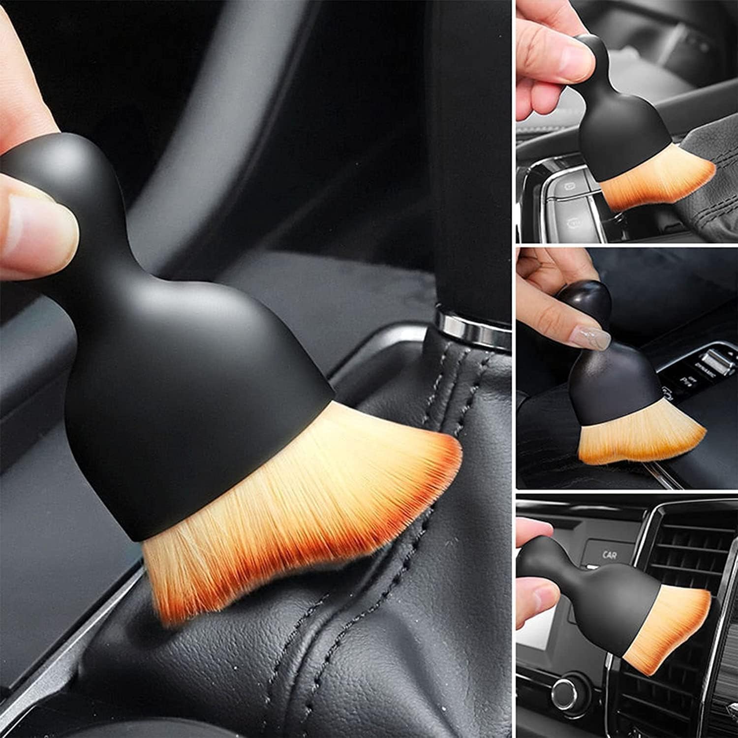2PCS Car Interior Dust Sweeping Soft Brush, Automotive Interior Dusting Brush, Car Detailing Interior Cleaning Brush Ideal for Interior, Exterior, Dashboard, Air Vents, Soft Bristles - Image 2