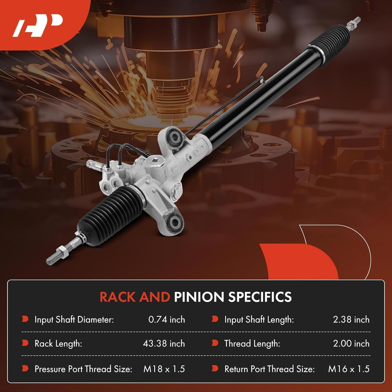 A-Premium - Hydraulic Power Steering Rack and Pinion Compatible with Honda Accord 2008 2009 2010 2011 2012 - Image 5