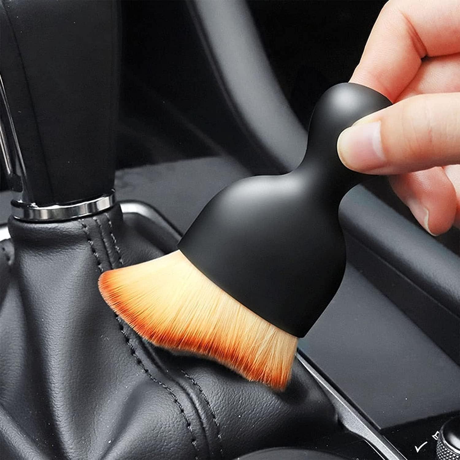 2PCS Car Interior Dust Sweeping Soft Brush, Automotive Interior Dusting Brush, Car Detailing Interior Cleaning Brush Ideal for Interior, Exterior, Dashboard, Air Vents, Soft Bristles - Image 4