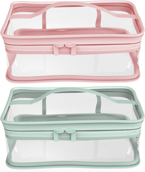BallHull Makeup Bag Zipper Waterproof Portable Travel Storage Pouch 2 Pcs