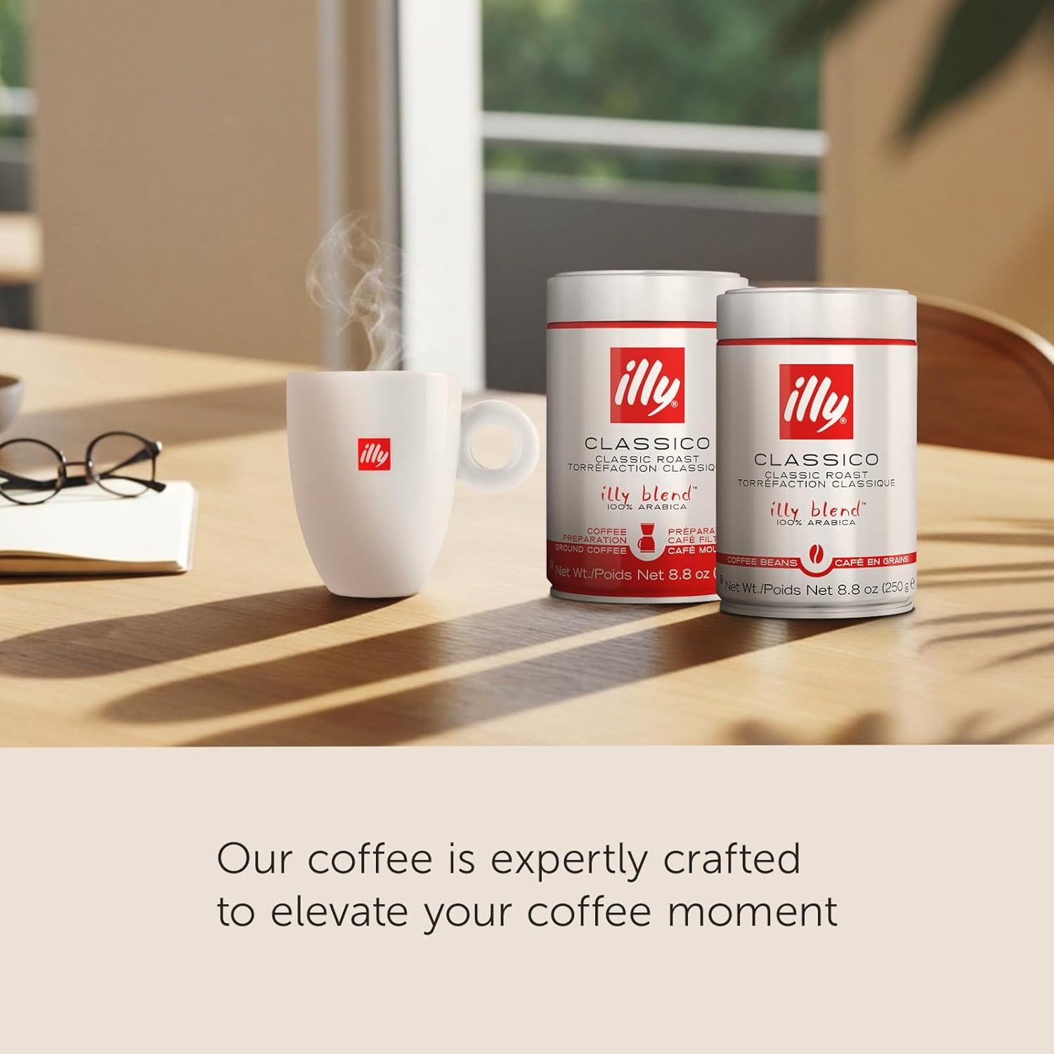 illy Decaf Whole Bean Coffee, Classic Medium Roast Gourmet Blend, 100% Arabica Coffee, 8.8 Ounce (Pack of 1) - Image 3