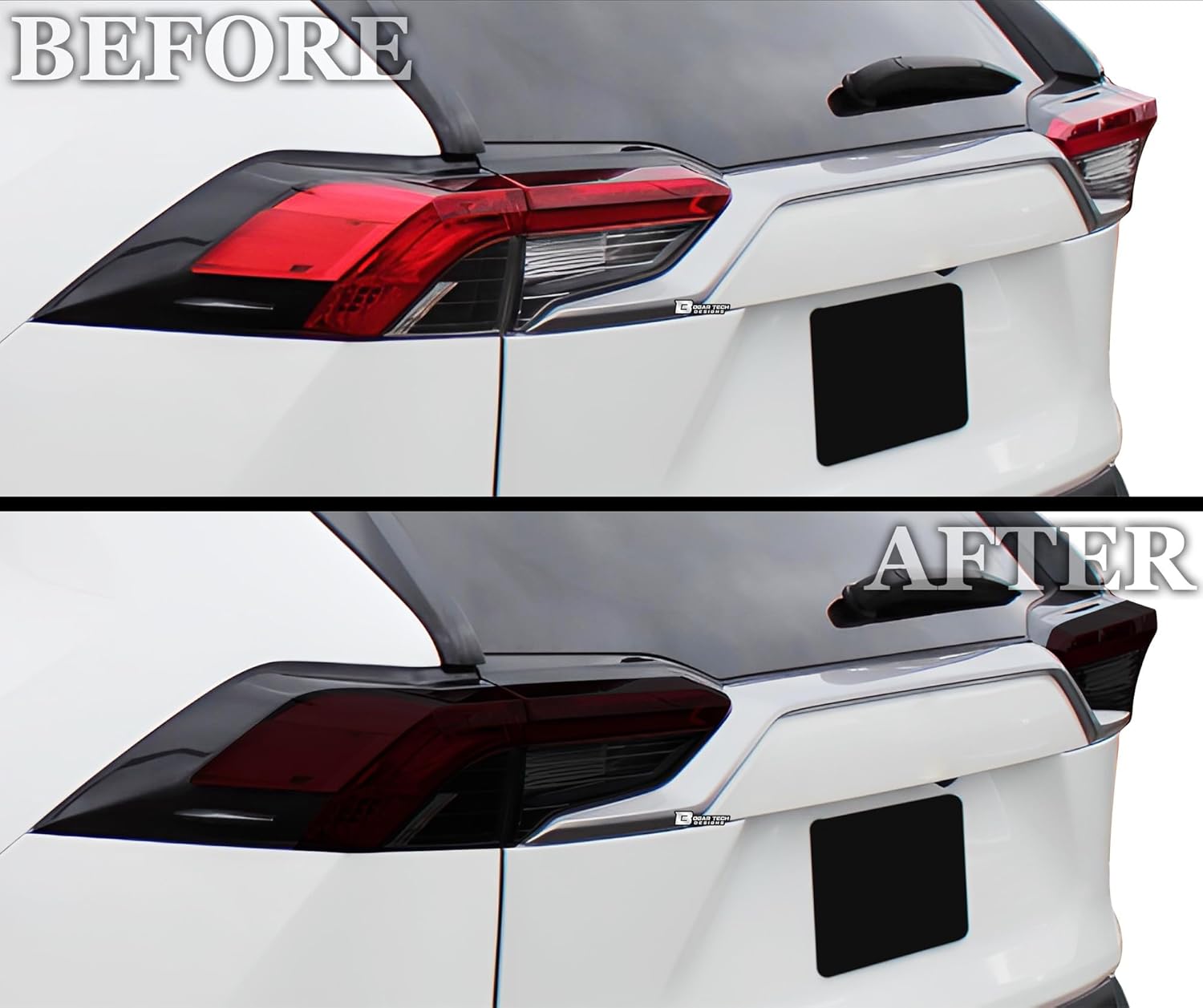 BOGAR TECH DESIGNS Full Headlight Taillight Tint Film Kit Compatible with Toyota Rav4 2019-2025, Dark Smoke - Image 4