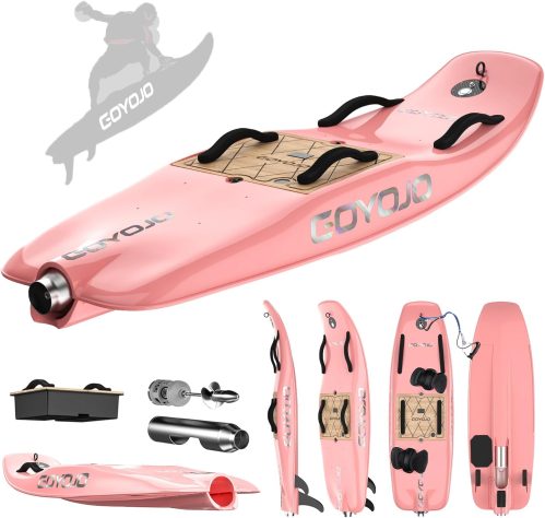 GOYOJO High-Speed Electric Surfboard – 10/12/15 KW Water Jet Surfing Board, Maximum Speed of 55/65 KM/h, Battery Life of 60-90/50-80 Minutes, Hybrid Fiber Construction, Suitable for Adults