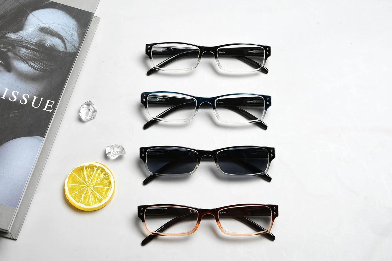 Eyekepper Reading Glasses-4 Pack Include Reading Sunglasses for Women Men Reading Under The Sun,Two-Tone Reader Eyeglasses - Image 6