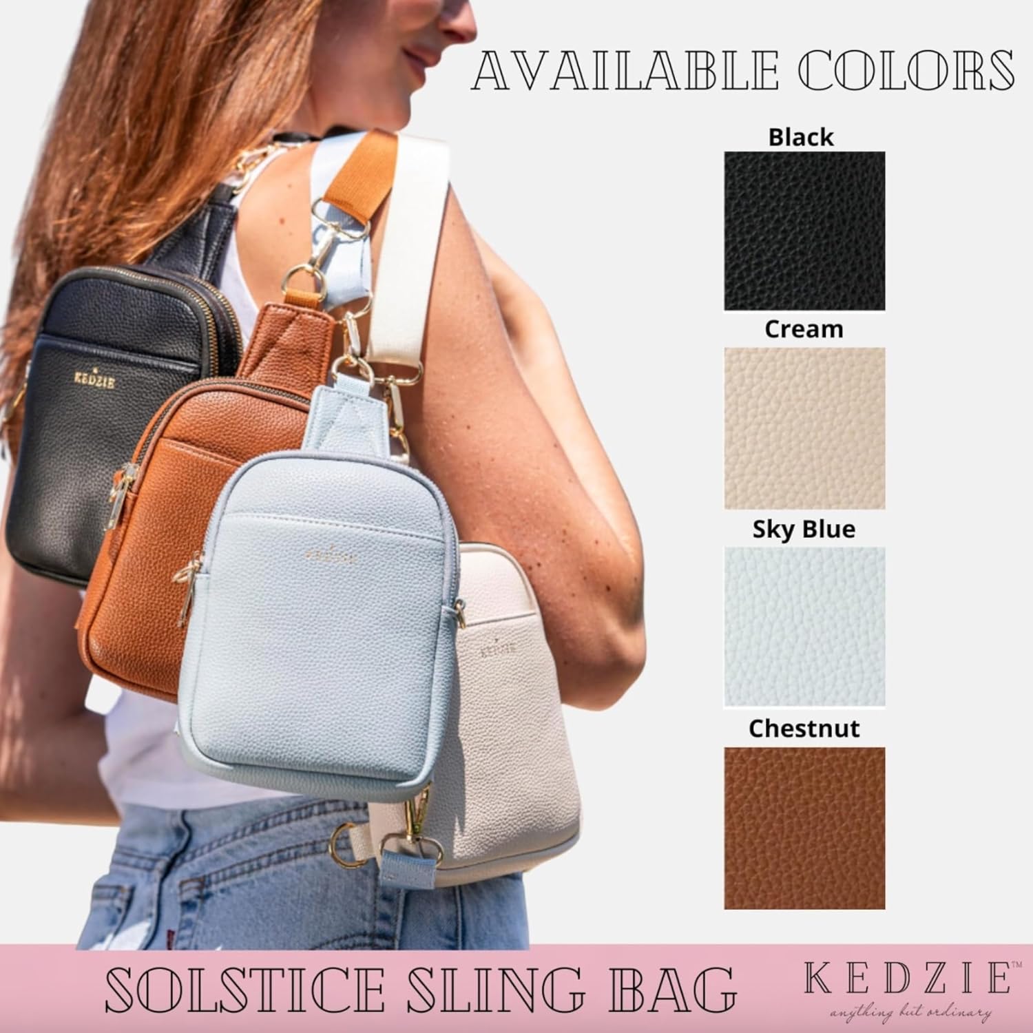 KEDZIE Solstice Convertible Sling Bag Crossbody Purse for Women - Image 5