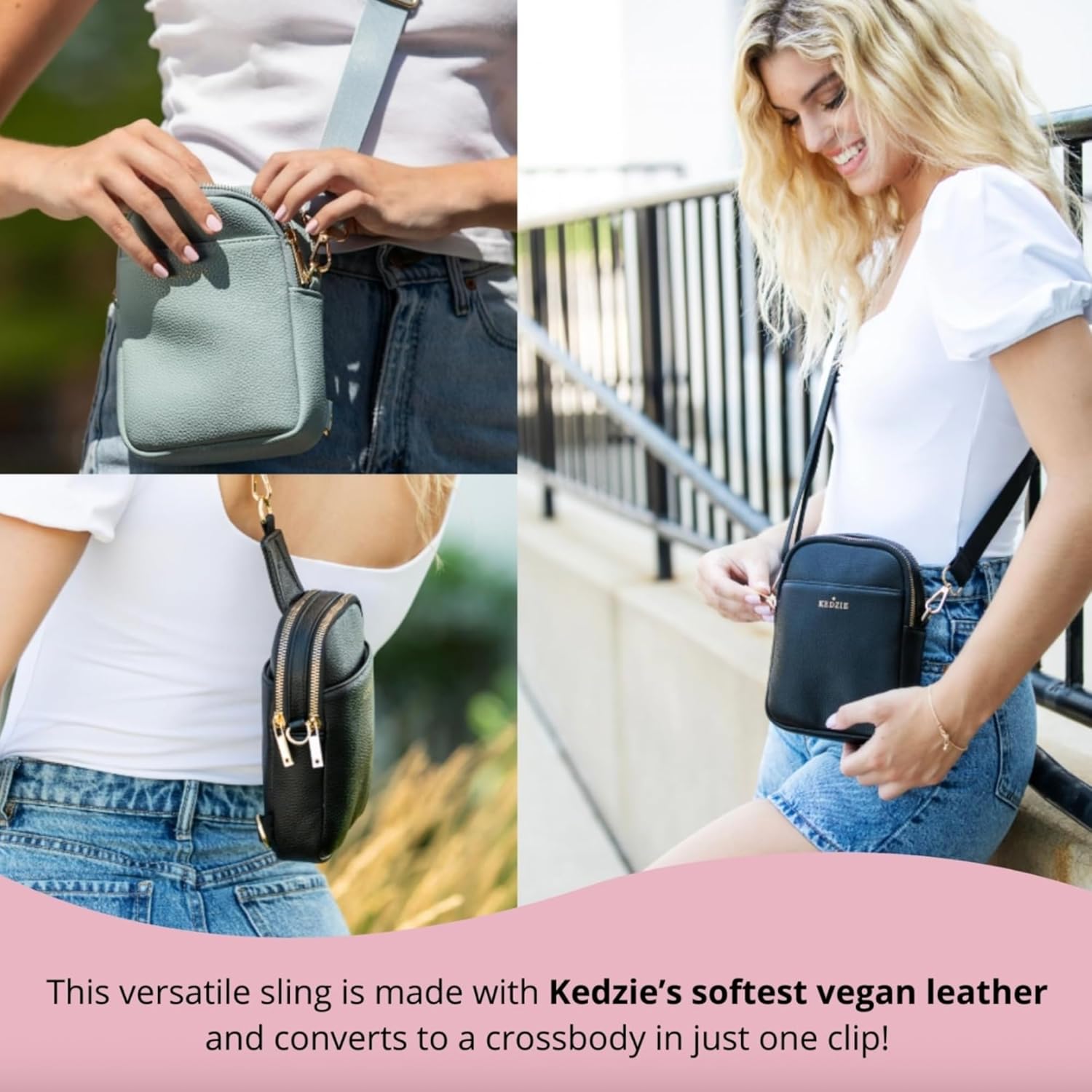 KEDZIE Solstice Convertible Sling Bag Crossbody Purse for Women - Image 7